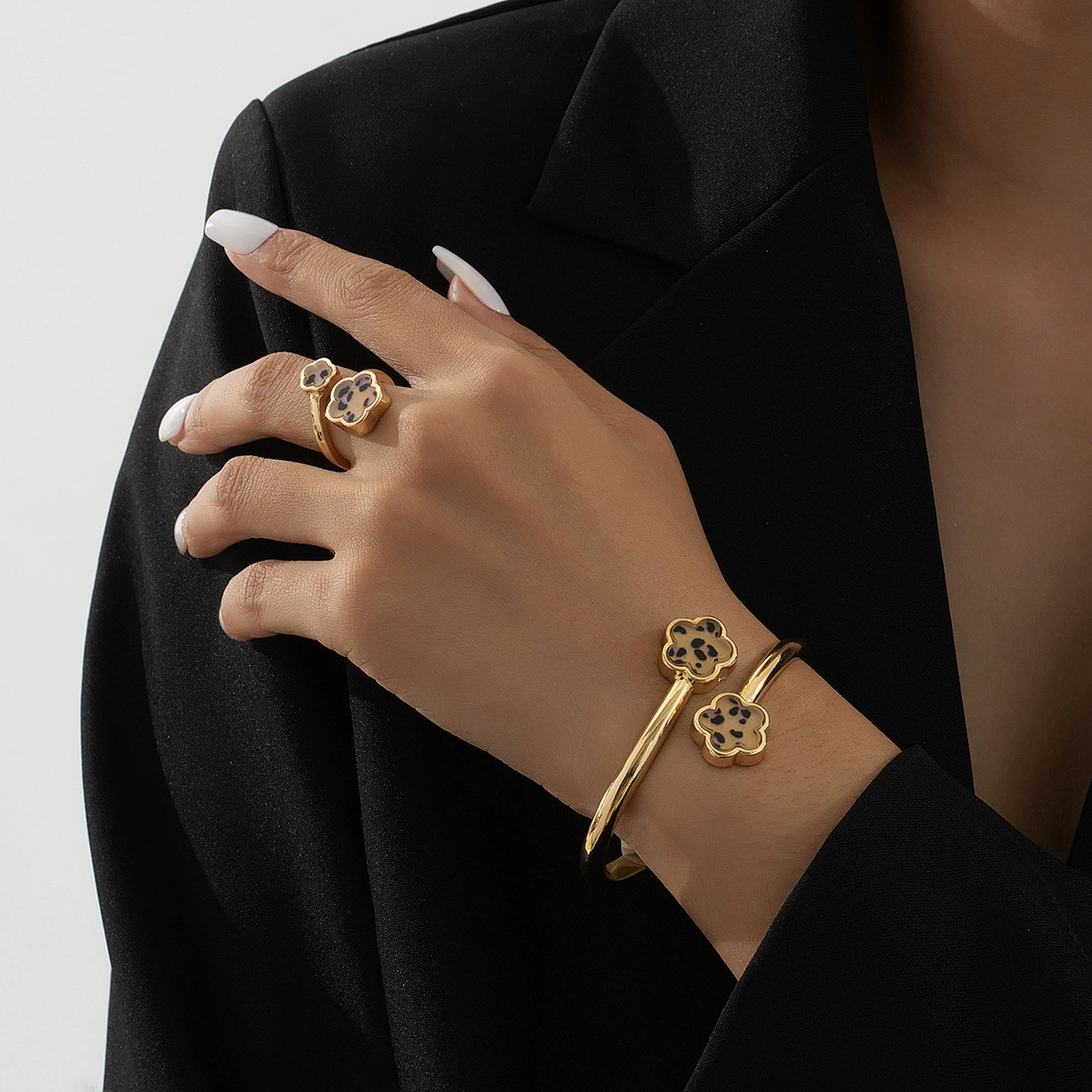 Set, bracelet, ring, jewelry, 6 pieces