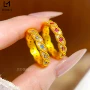 镶钻简约百搭红蓝指环