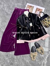 南油轻奢女装桑蚕丝丝绒重工绣花双面穿棉服复古中式国风撞色立领