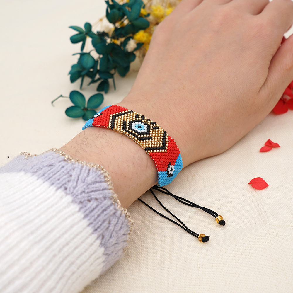 Fashion Contrast Color Geometric Miyuki Beads Bracelet display picture 1