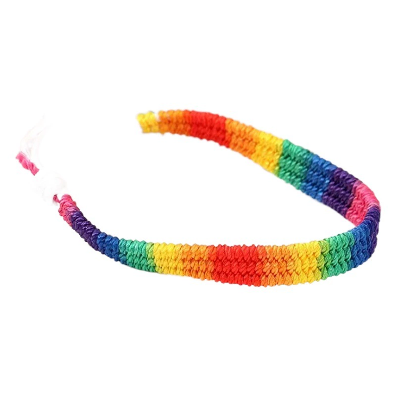 Браслет дружбы Amazon Rainbow Braided, неаполитанский этнический стиль, для мужчин и женщин, парный браслет