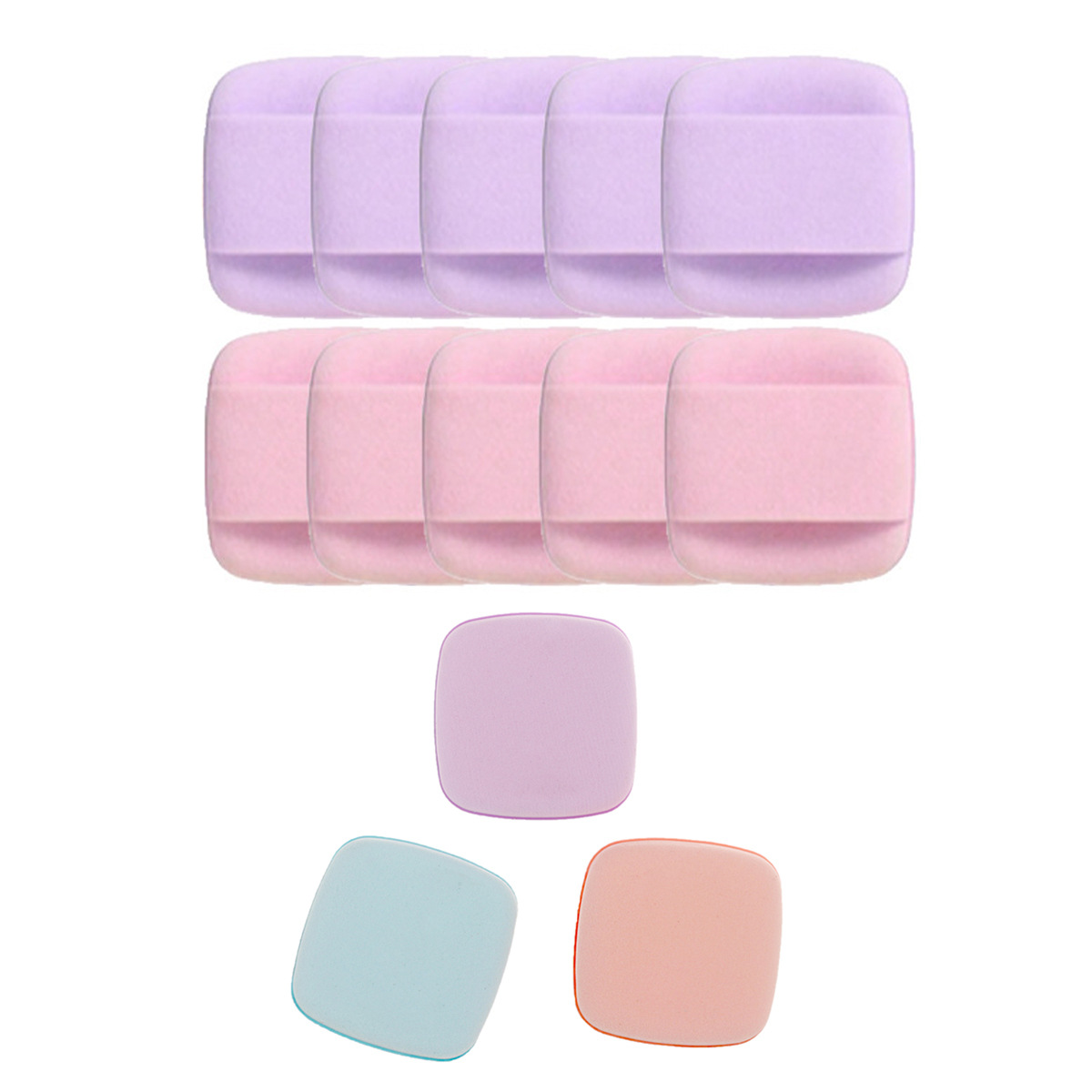 Polvo de aire de doble cara transfronterizo no de látex polvo de dedo de punta mini zapatillas pulgar esponja de maquillaje polvo de polvo image 6
