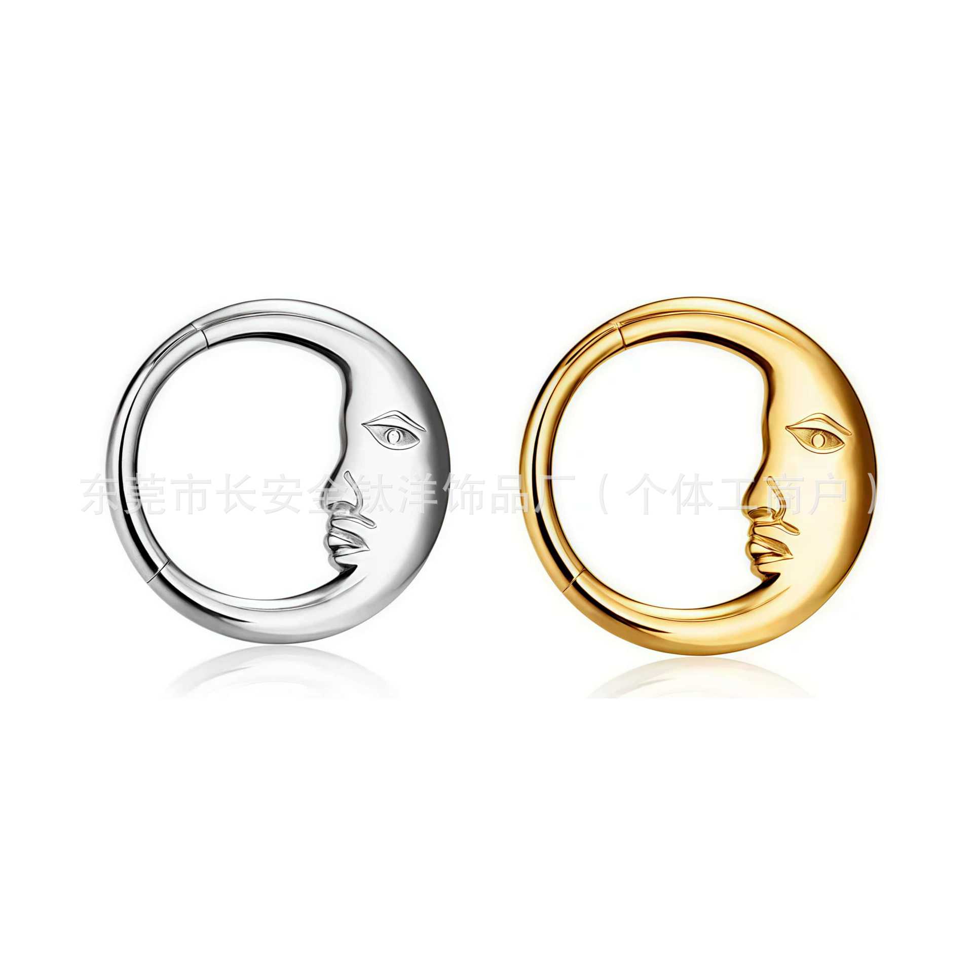 Pointed titanium steel lip stud product view
