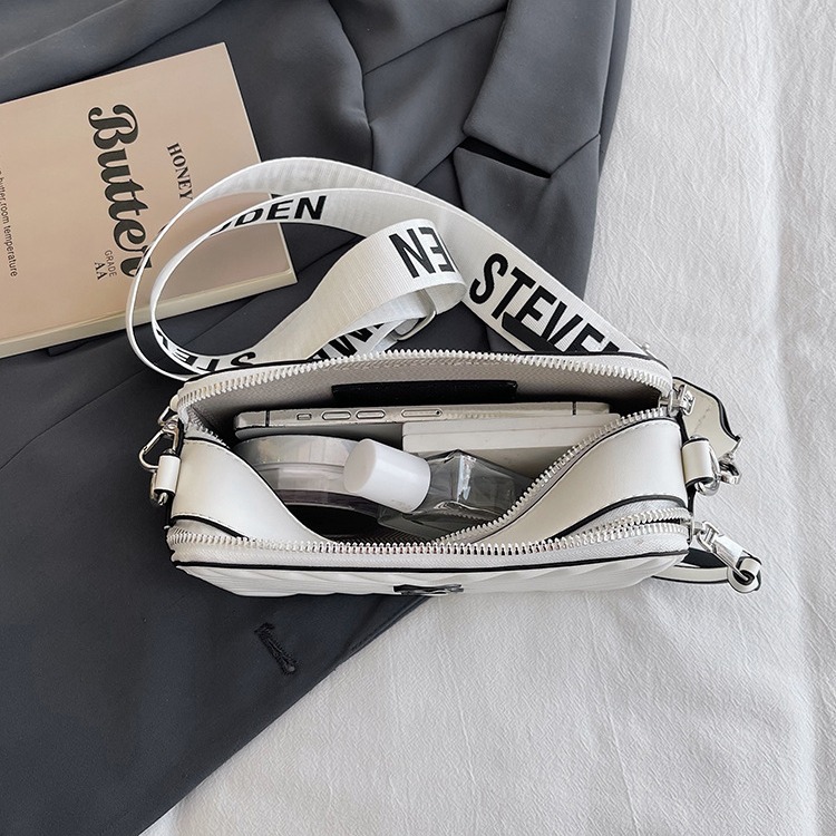 Bolso de hombro transfronterizo, moda femenina, bolso de cámara, letras, diseño de nicho, bolso de mensajero casual de todo fósforo