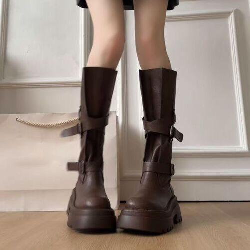 High-pitched knight boots, non-knee boots, retro height-increasing platform sole boots, women's western cowboy boots, thick heels