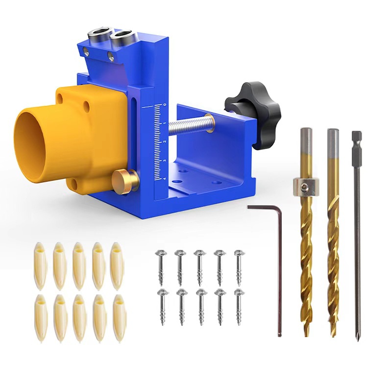 Carpintería agujero puncher ajustable oblicuo localizador agujero madera perforación hardware herramienta gabinete Placa de aleación de aluminio