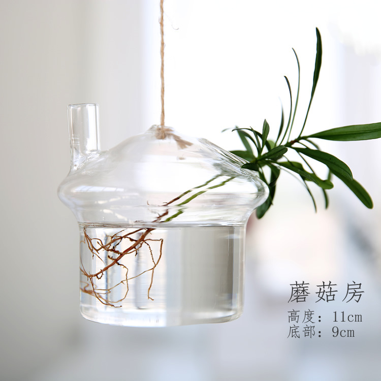 Creativo colgante pecera hidropónico de cristal botella decoraciones la boda artesanías caseras creativas