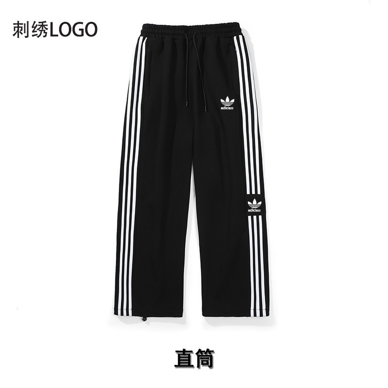 380G sweatpants for men and women, 2025 autumn new model, clover straight-leg pants, loose casual three-stripe jogger pants 380G sweatpants for men and women, 2025 autumn new model, clover straight-leg pants, loose casual three-stripe jogger pants