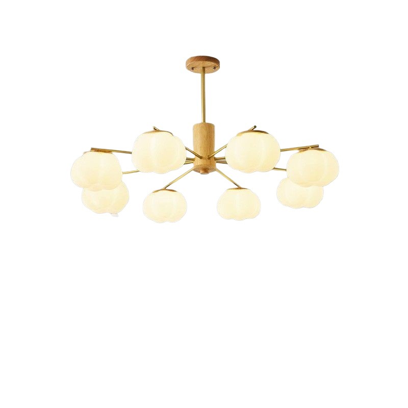 Luz de comedor LED moderna y minimalista de madera larga atmósfera de viento crema lámpara de sala de estar de madera sólida japonesa lámpara de bar