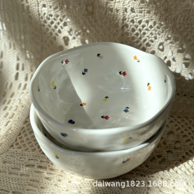 2025 New Irregular Ceramic Bowl Creative Dessert Bowl Rice Bowl Underglaze Color Hand-Painted Bowl 5inch Salad Bowl 2025 New Irregular Ceramic Bowl Creative Dessert Bowl Rice Bowl Underglaze Color Hand-Painted Bowl 5inch Salad Bowl