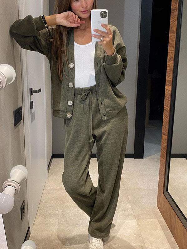 ActiveGo 2024 Autumn Winter New European American Cross-border Independent Station Hot Sale Casual Sports Suit Cardigan_desvips.com