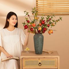 Factory four headed pomegranate fruit branches wholesale INS style fake flowers home decoration cross-border wedding celebration artificial flowers MW10889