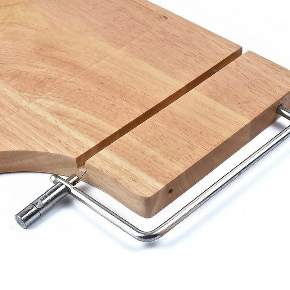 Cortador de queso de madera con asiento magnético rebanadora de queso mesa de corte herramientas de cocina queso mantequilla rebanadora
