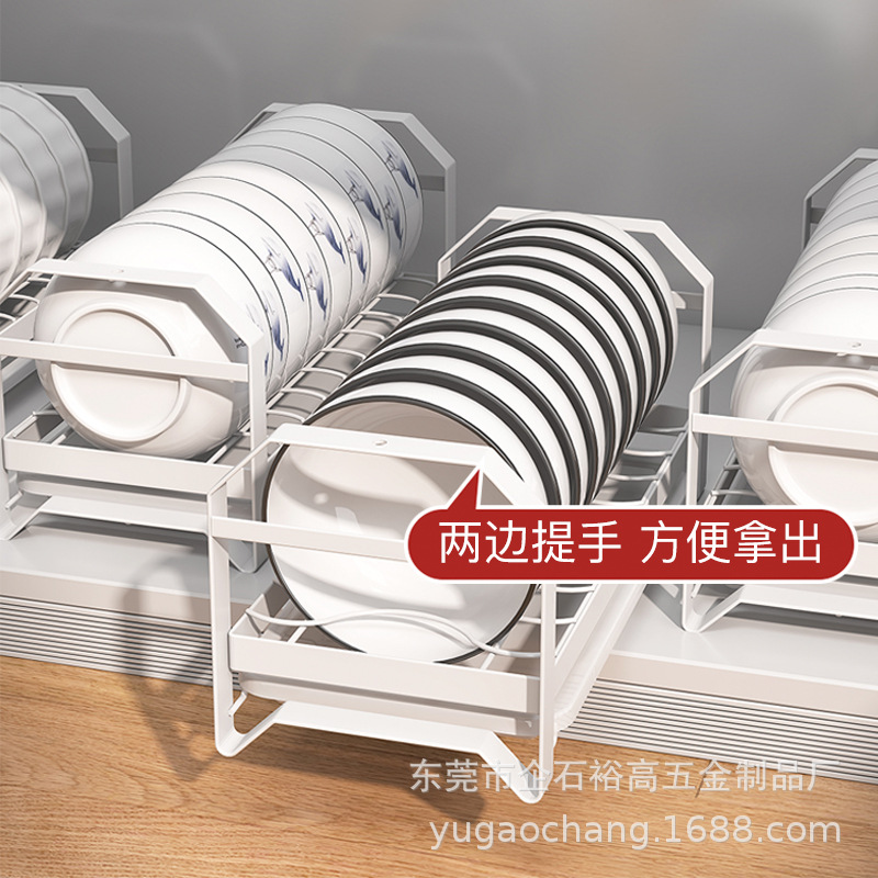 Cocina plato de almacenamiento en rack vajilla gabinete placa incorporada estante de drenaje estante de una sola capa pequeño hogar