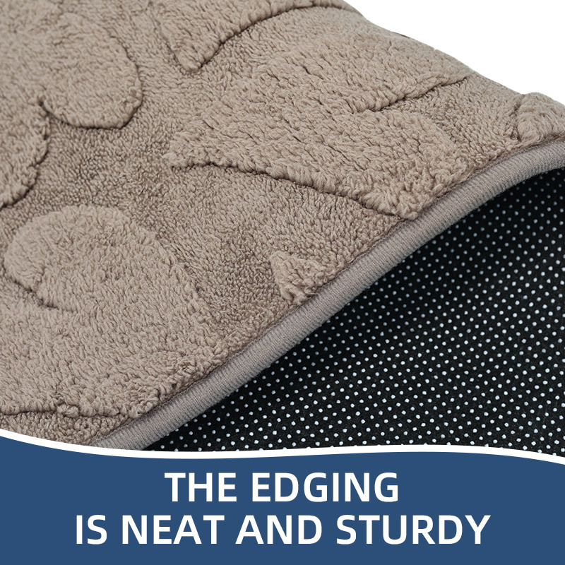 Alta alfombra de lana baja baño inodoro conjunto de tres piezas anti-deslizante hogar absorción de agua Jacquard bordado floc alfombra de baño