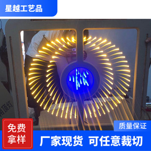 Electroplated Acrylic Half Lens Star Top Mirror Panel Bar KTV Wall Decorative Panel Making Time Tunnel Mirror