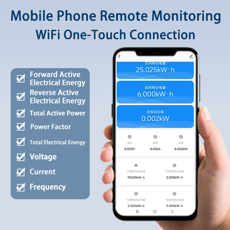 Tuya Wifi Din Rail Three Phase Energy Meter Pv Home