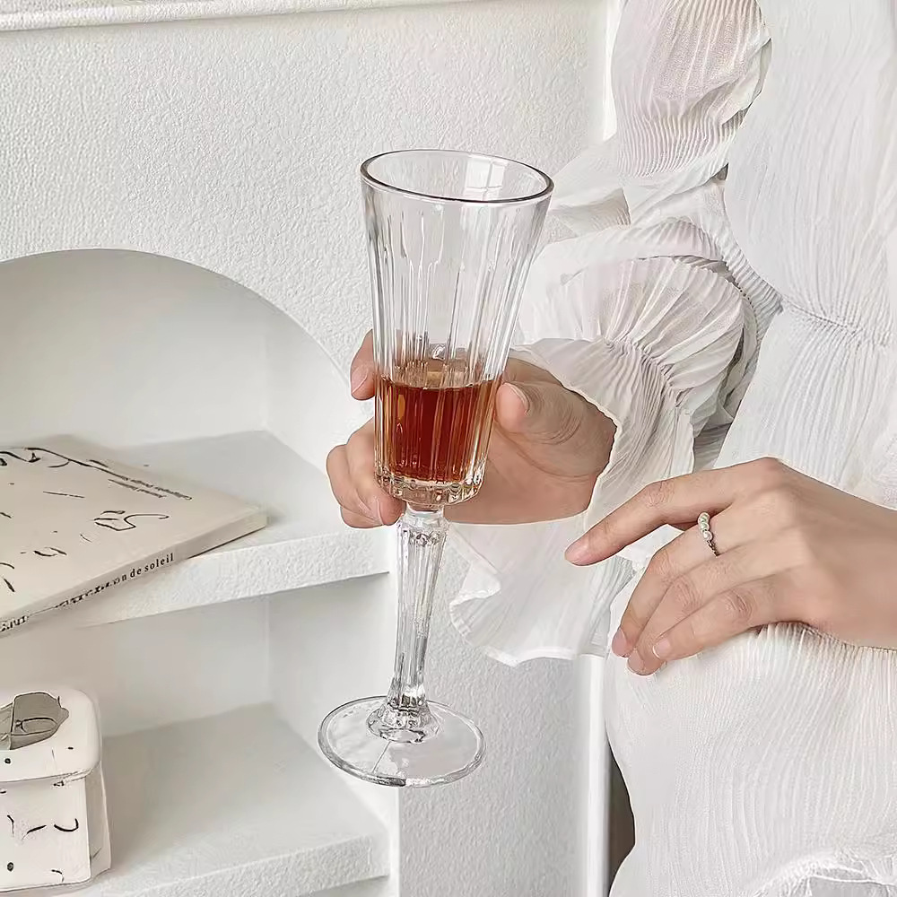 Simple ins amplio boca taza de champán Martini taza de cóctel taza de vidrio casero creativo taza de vino dulce taza de vidrio alto