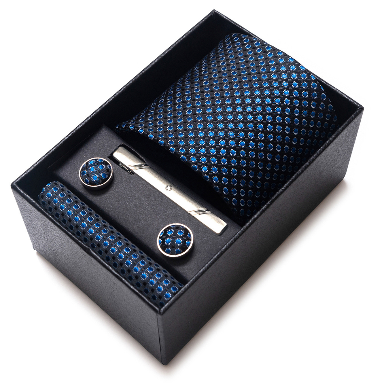 Set de Caja de Regalo con Corbata de Negocios para Hombre de Rayón Jacquard para Boda