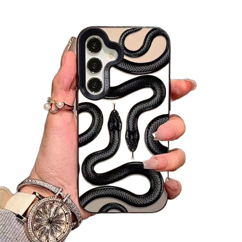 Transfronterizo nueva serpiente negra para Samsung Galaxy S25 funda para teléfono móvil Samsung S24 ULTRA comercio exterior S21
