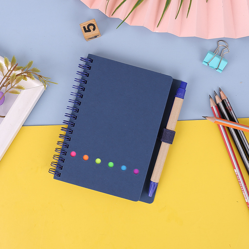 Cuaderno Creativo con Notas Adhesivas de Papel Kraft para Publicidad Transfronteriza, Combinación de Etiquetas Adhesivas e Índice