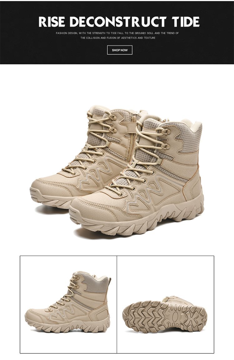 Pantofi pentru bărbați, toamnă și iarnă, cizme marine pentru alpinism în aer liber, cizme militare tactice pentru bărbați, sporturi de aventură în deșert, camping la munte, pentru școală generală_voghion.com