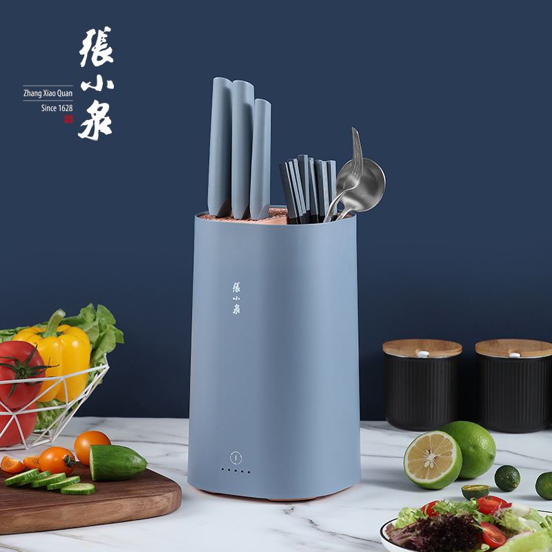 張小泉智能消毒刀架紫外線高溫烘幹家用小型筷筒刀筷架C52050000