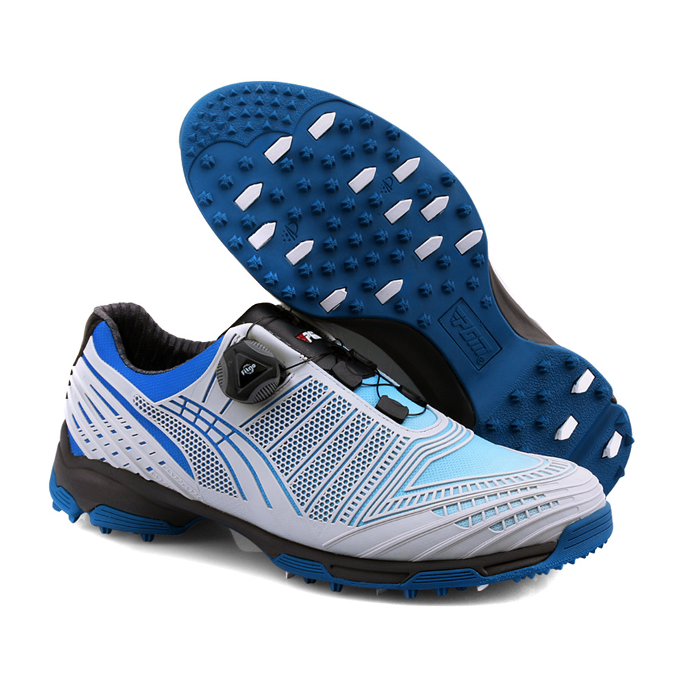 PGM メーカー直販 ゴルフシューズ メンズ ノブバックル 靴紐 スポーツシューズ グラデーションカラー 秋冬 紳士靴