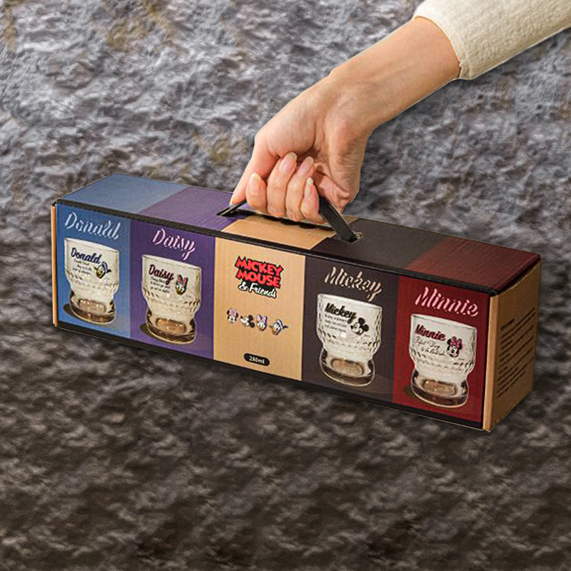 Nuevo tipo de taza de vidrio caja de regalo martillo retrógrado taza de agua potable taza de jugo taza de vidrio taza de moda taza transparente