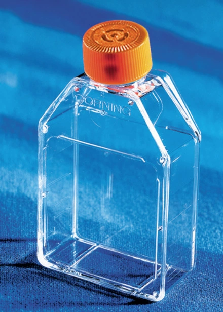 Номер товара 430639   Corning/Corning 25cm2TC поверхность под прямым углом, косая шея, дышащая крышка, большая упаковка для стерилизации