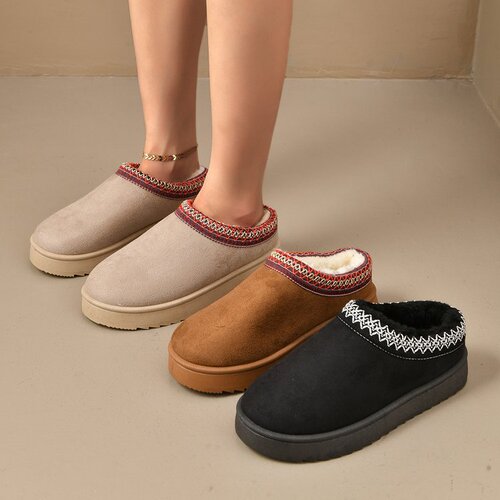 Winter model large size thick sole and velvet toilead slippers for women 36-43TEMU