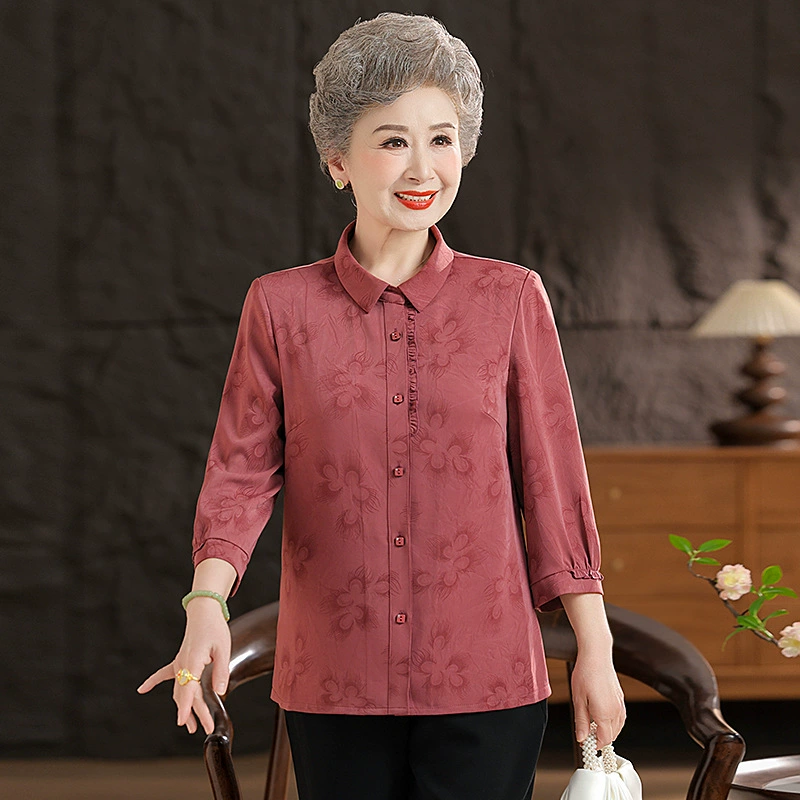 День матери бабушка летняя рубашка для пожилых людей