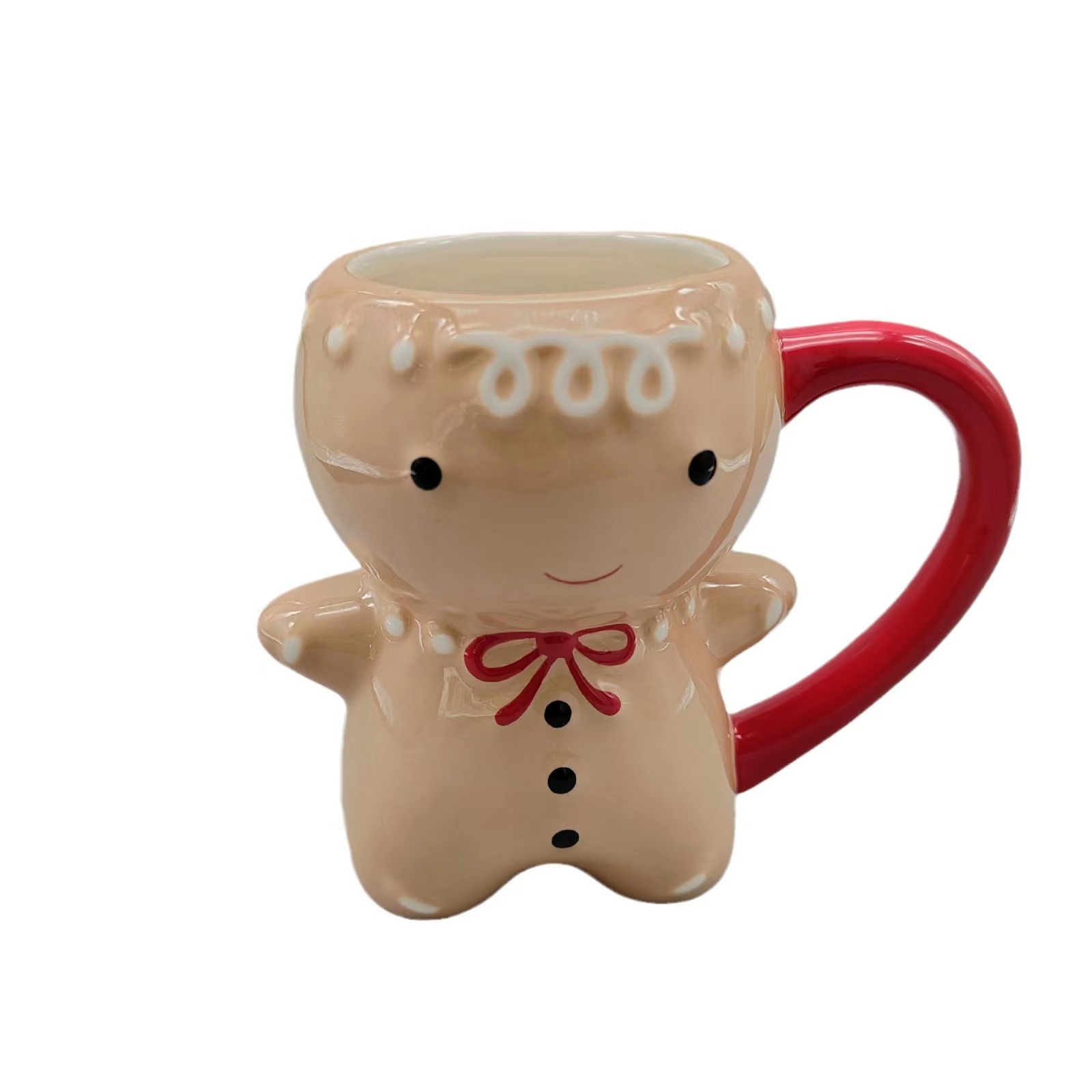 Cross-Border Gingerbread Man Christmas Mug Cookie Ceramic Water Cup_voghion.com