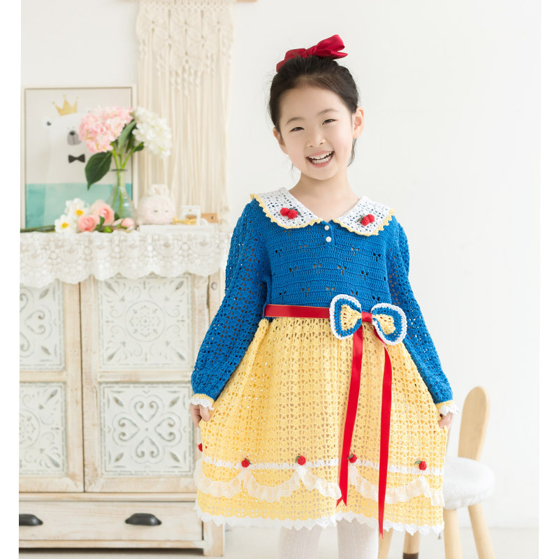 苏苏姐家童话公主裙diy钩针编织儿童裙子棉毛线团材料包譱