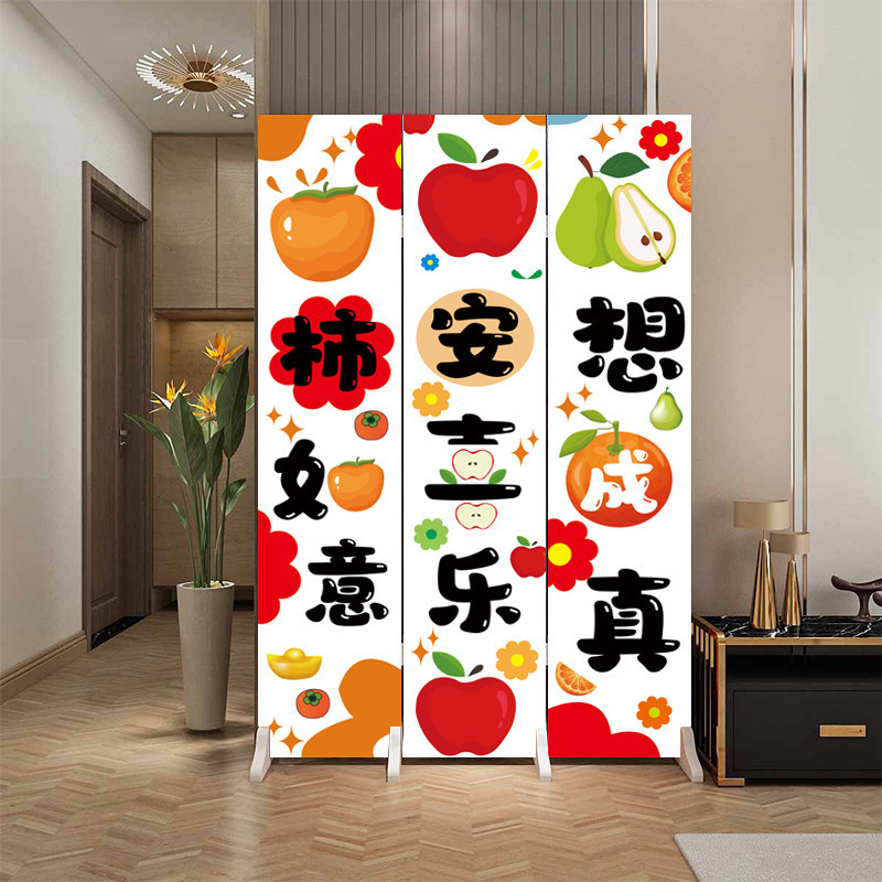 Fábrica directa de entrada doméstica china en la puerta frente a la partición de la sala de estar de la oficina del dormitorio cubierta plegable móvil