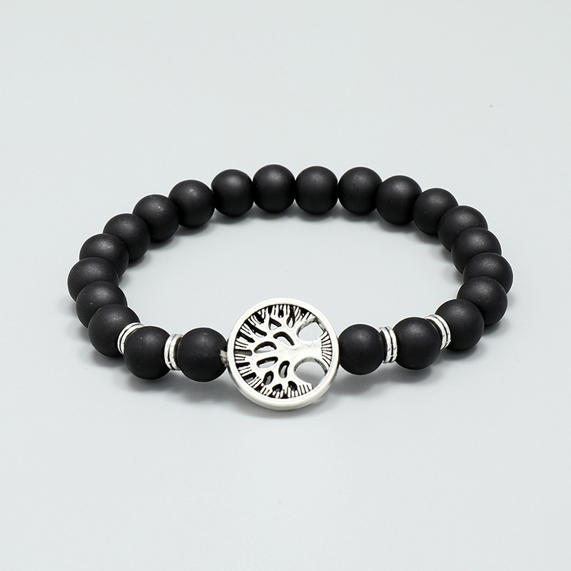 Korean fashion personality hip hop beaded bracelet black frosted jewelry menu0027s jewelry wholesale