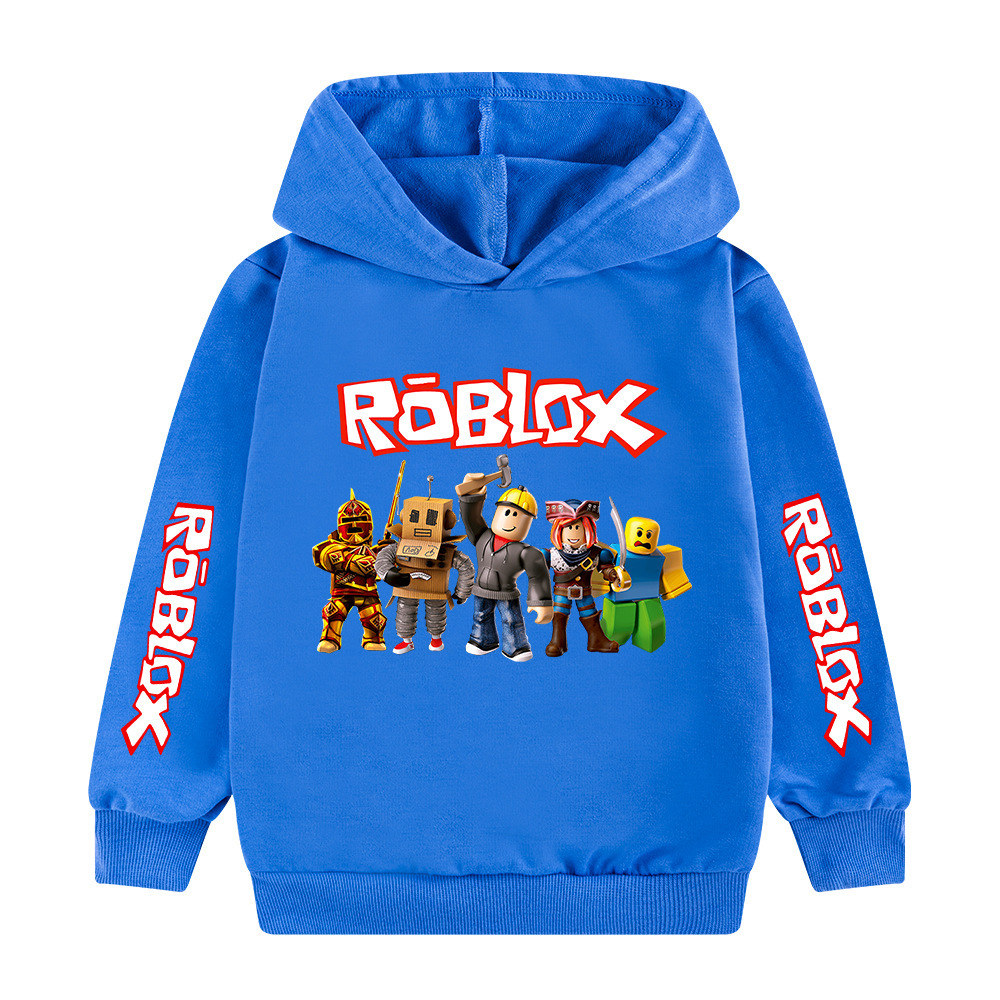 Foreign trade cross-border supply Roblox hot-selling cartoon printed patterns for children boys and girls hoodies sweatshirts children's clothing