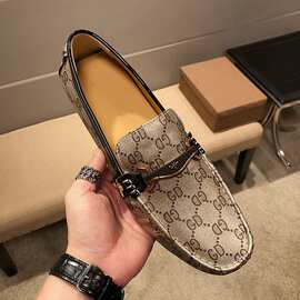 2025欧洲站新款豆豆男鞋春夏季潮男跨境套脚鞋休闲鞋一脚蹬驾车鞋