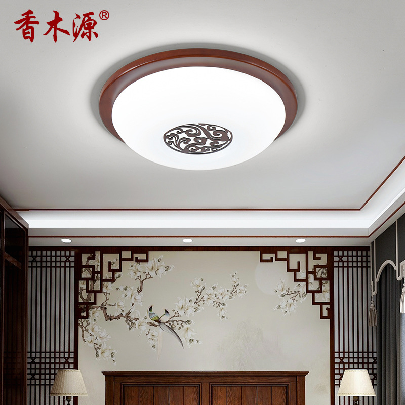 New Chinese style Ceiling lamp Chinese style circular LED Wood lamp bedroom Corridor Aisle Foyer balcony lamps and lanterns 0753