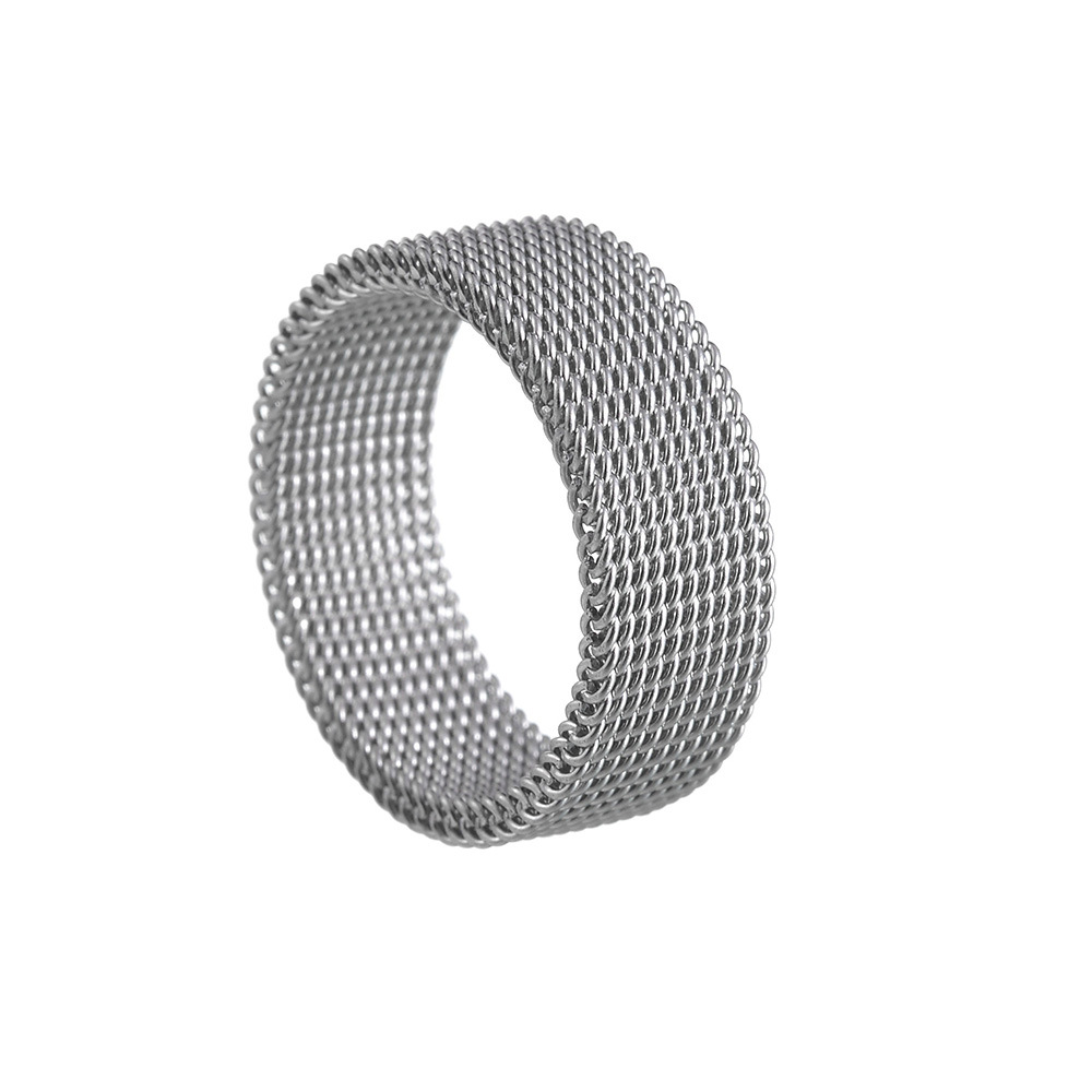 Daily Occasion Titanium Steel Material Solid Color Pattern 1 Piece Fashion Solid Color Titanium Steel Plating Unisex Rings