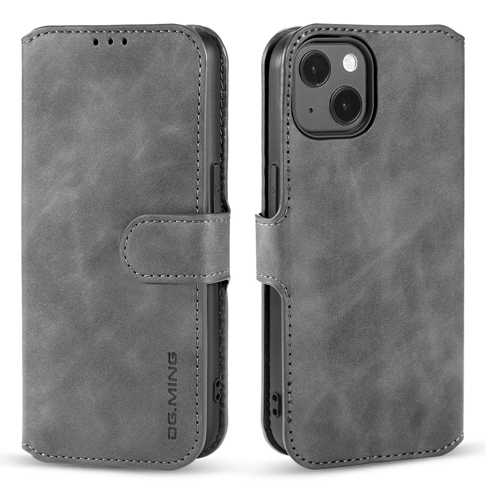 Retro Leather Wallet Phone Case For Iphone 14 And Iphone 13_voghion.com