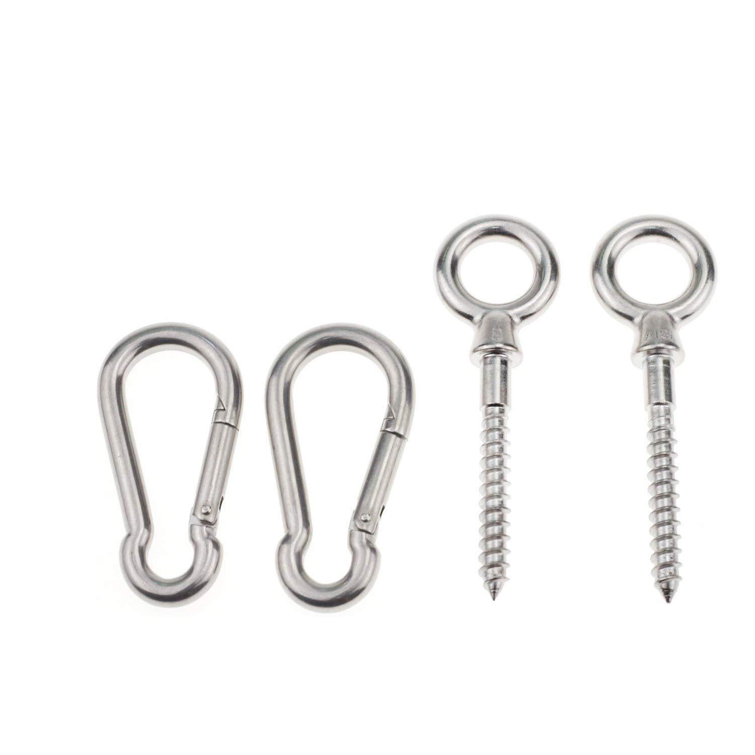 电商不锈钢吊环木螺丝 弹簧勾  木螺纹木桩使用  遮阳网配件批发