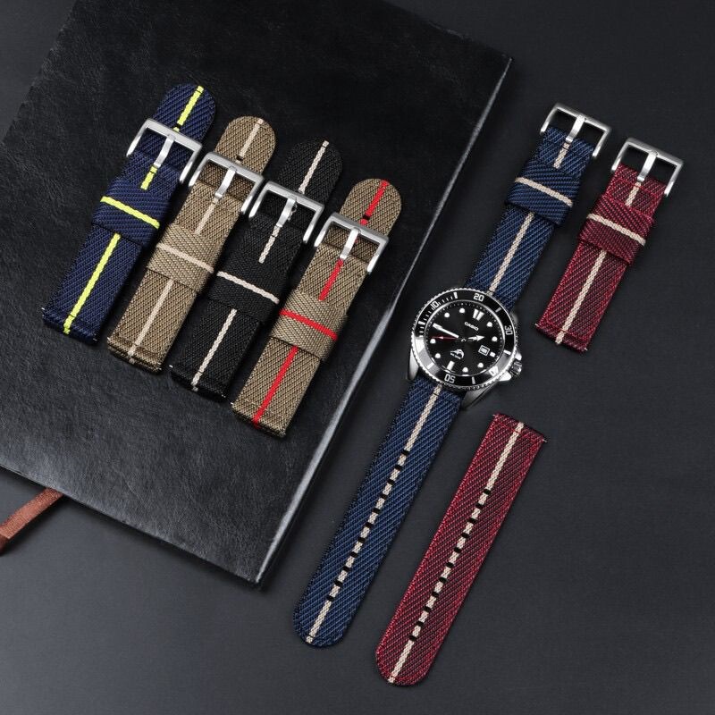Suitable for Huawei Nylon Canvas Watch Straps, Omega Co-Branded Swatch Watches, Seamaster Concas Woven Wristbands Suitable for Huawei Nylon Canvas Watch Straps, Omega Co-Branded Swatch Watches, Seamaster Concas Woven Wristbands