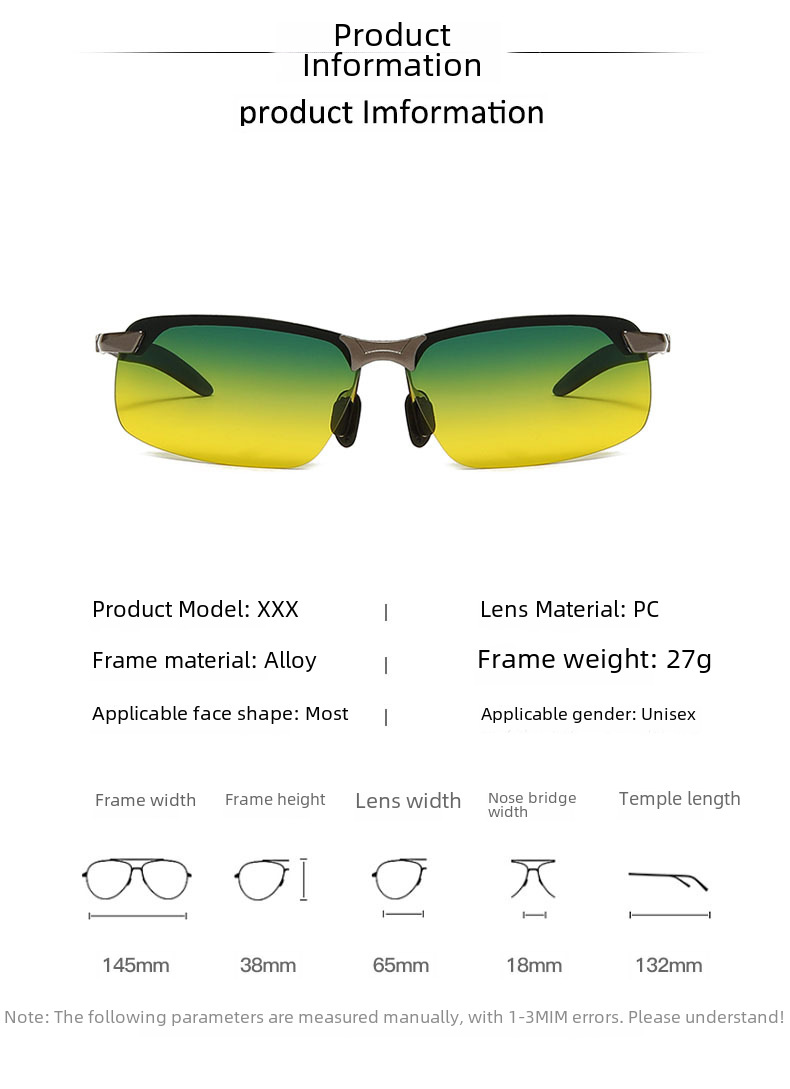 Nova barvno spreminjajoča se polarizirana sončna očala 3043 moška dnevna in nočna sončna očala za vožnjo, ribolov, nočni vid, tovarna na debelo_voghion.com