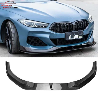 Suitable for BMW 8 Series G14 G15 G16 upgraded AC dry carbon fiber modification kit: front lip, side skirts, rear spoiler, rear lip (Big Surrounded) - front-lip-dry-carbon