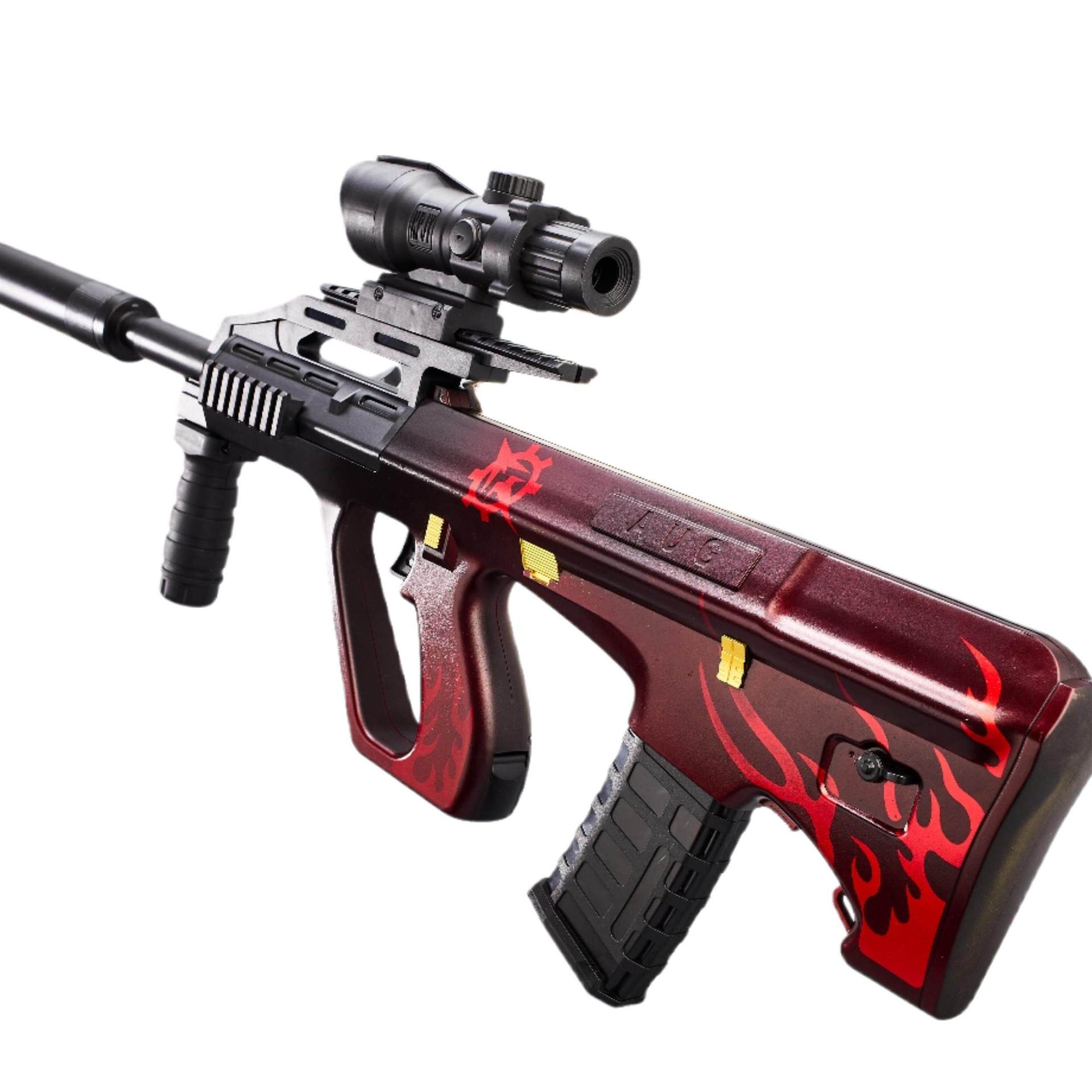 Rifle de Juguete Eléctrico AUG de Plástico, Automático y Manual con Luces y Sonido, para Juegos