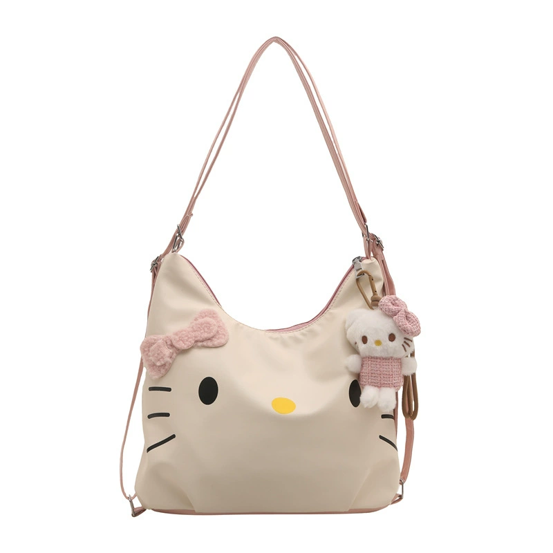 Hello kitty, Cartoon рюкзак, милый держатель для карт через плечо, вместительный одноплечий мешок с бантом