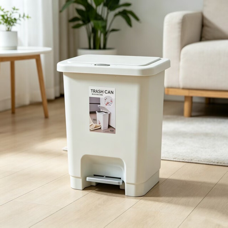 Kitchen Trash Can for Home Use with Lock, for Living Room and Bathroom, with Lid and Foot Pedal, Large Capacity Trash Bin, Dropshipping Available Kitchen Trash Can for Home Use with Lock, for Living Room and Bathroom, with Lid and Foot Pedal, Large Capacity Trash Bin, Dropshipping Available