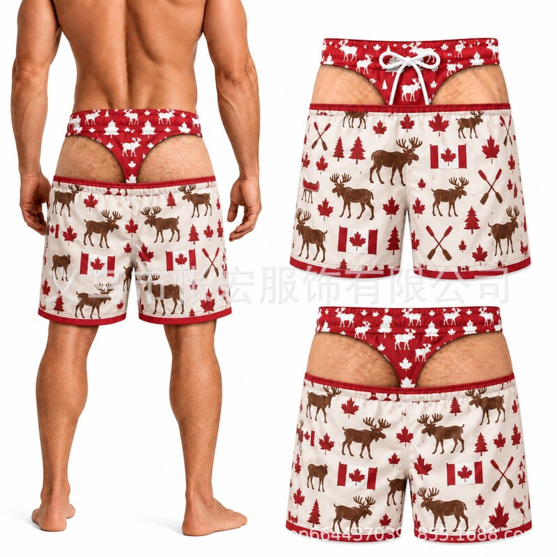 2026 Summer New Christmas Collection: 3D Printed Christmas Beach Shorts, Men's Fashionable Printed Shorts, Versatile Style