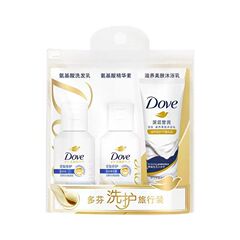 Dove ケア トラベル セット シャンプー、コンディショナー、シャワージェルの組み合わせ、集中リペア、リフレッシュ、クレンジング、フレグランス